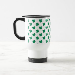 Taza De Viaje Patrón de hoja de trébol del día de San Patricio