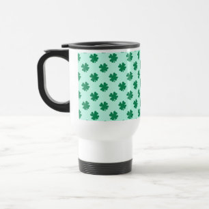 Taza De Viaje Patrón de hojas de trébol del día de San Patricio-