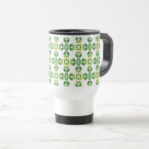 Taza De Viaje Patrón De Hojas, Patrón De Hojas, Hojas Verdes