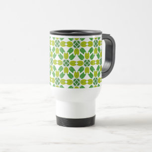 Taza De Viaje Patrón De Hojas, Patrón De Hojas, Hojas Verdes