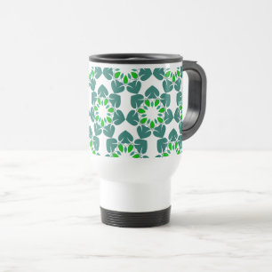 Taza De Viaje Patrón De Hojas, Patrón De Hojas, Hojas Verdes