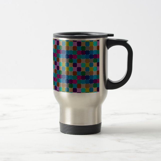Taza De Viaje Patrón de mosaico colorido (Derecha)