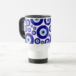 Taza De Viaje Patrón de Ojo Malo, Ojo Griego, Ojo Turco, Nazar