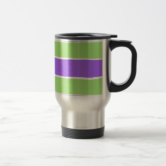 Taza De Viaje Patrón de papel rayado arrancado (Derecha)