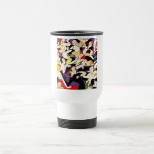Taza De Viaje Patrón de parejas de baile Art Deco Era del Jazz