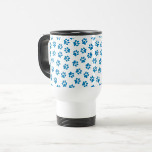 Taza De Viaje Patrón De Patas, Patas De Perro, Patas Azules
