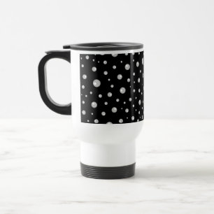 Taza De Viaje Patrón de perla en fondo negro