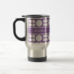 Taza De Viaje Patrón de punto blanco personalizado en cé soir