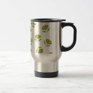 Taza De Viaje Patrón de rana verde suave