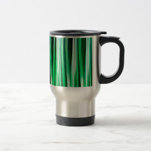 Taza De Viaje Patrón de rayas del océano aguamarina