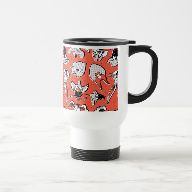 Taza De Viaje Patrón de semitono retro LOONEY TUNES™ (Derecha)