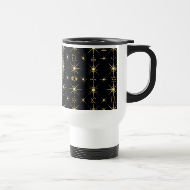 Taza De Viaje Patrón de símbolos mágicos (Derecha)