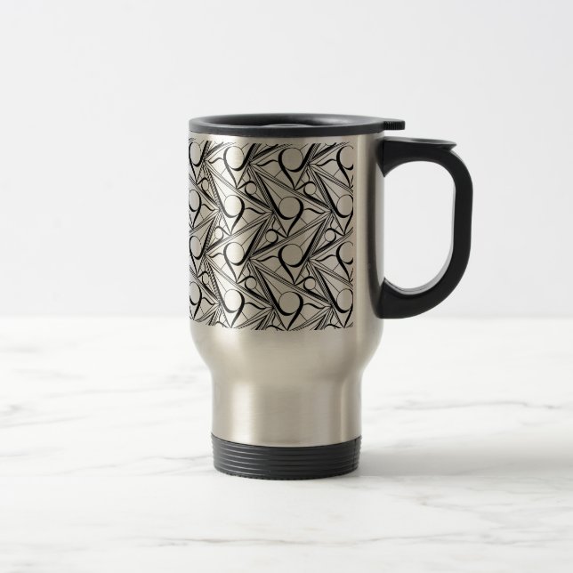 Taza De Viaje Patrón de triángulo con círculo (Derecha)