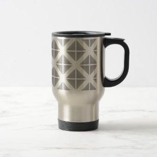 Taza De Viaje Patrón de Triángulo Gris Trendy