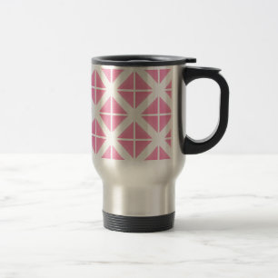 Taza De Viaje Patrón de triángulo rosa de moda