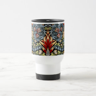 Taza De Viaje Patrón floral de cabeza de serpiente de William Mo