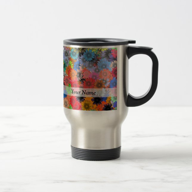 Taza De Viaje Patrón floral multicolor (Derecha)