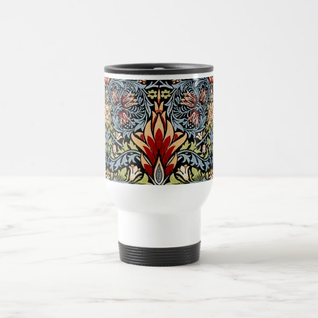 Taza De Viaje Patrón floral William Morris Snakeshead (Centro)