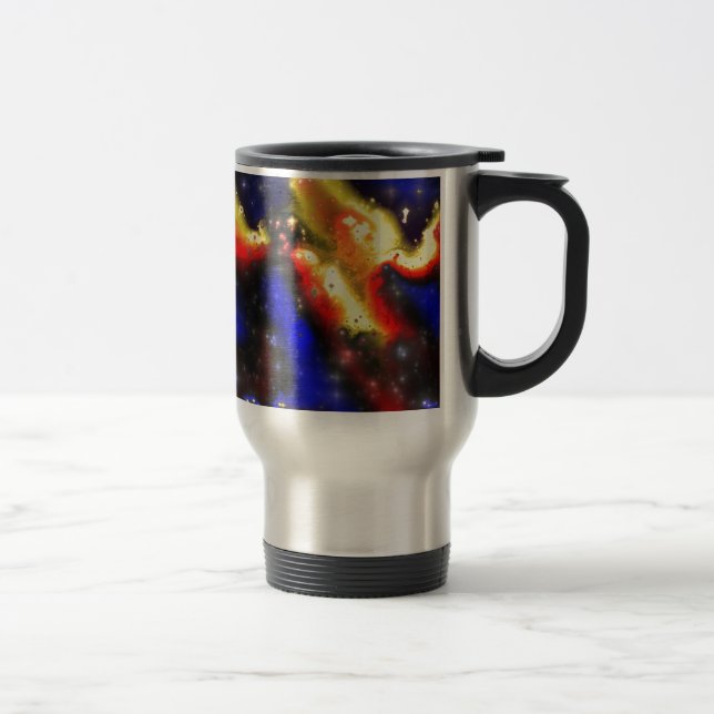 Taza De Viaje patrón fractal plasmático (Derecha)