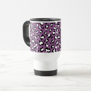 Taza De Viaje Patrón leopardo, puntos leopardo, leopardo púrpura