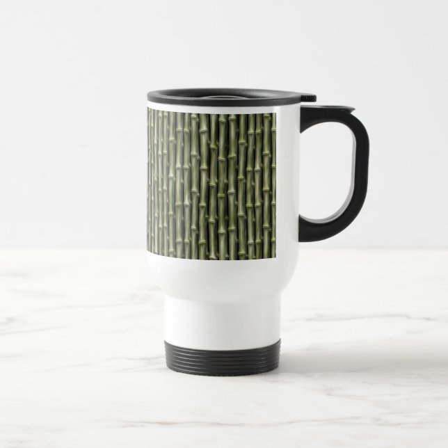 Taza De Viaje Patrón natural de bambú verde (Derecha)