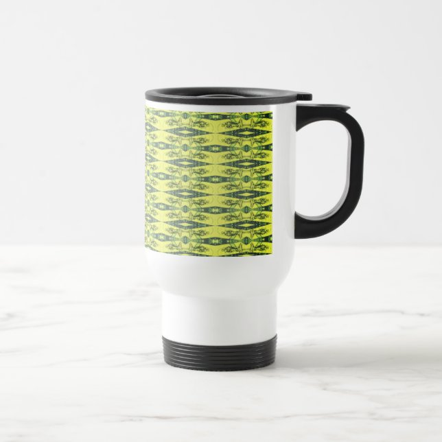Taza De Viaje Patrón negro y amarillo (Derecha)