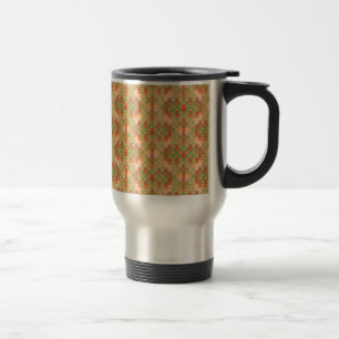 Taza De Viaje patrón retro naranja