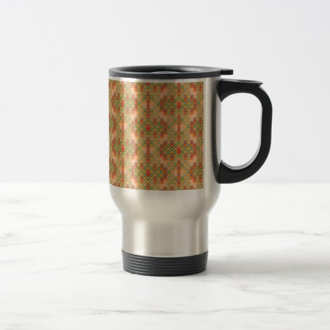 Taza De Viaje patrón retro naranja (Derecha)