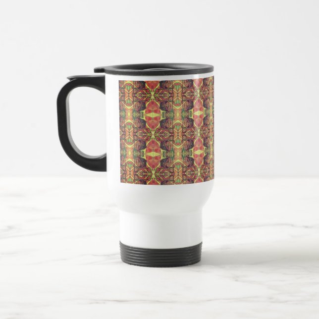 Taza De Viaje Patrón rojo y negro (Izquierda)