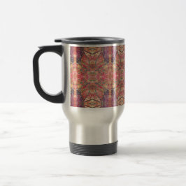 Taza De Viaje Patrón rosa y púrpura