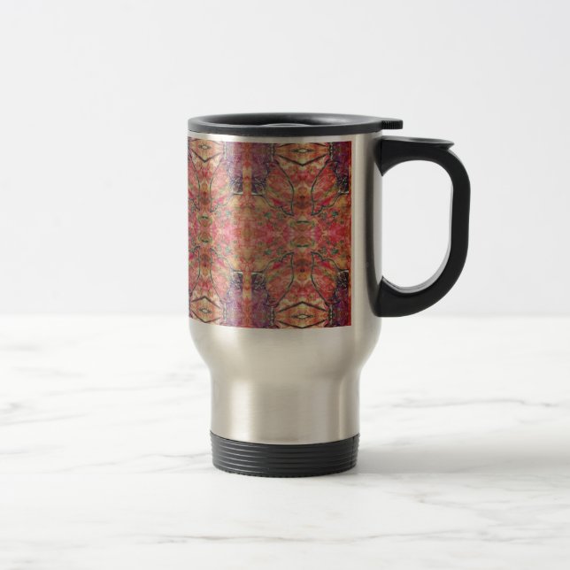 Taza De Viaje Patrón rosa y púrpura (Derecha)