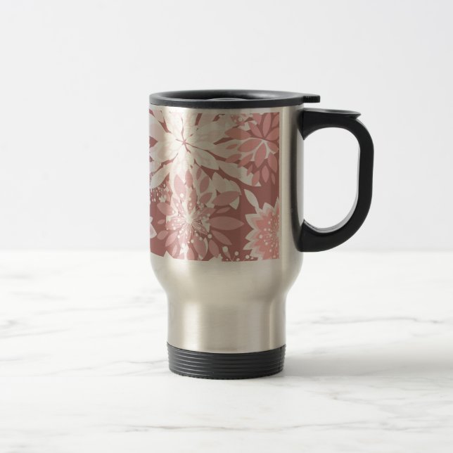 Taza De Viaje Patrones de flora rosa primavera (Derecha)