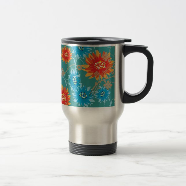 Taza De Viaje Patrones de flores (Derecha)