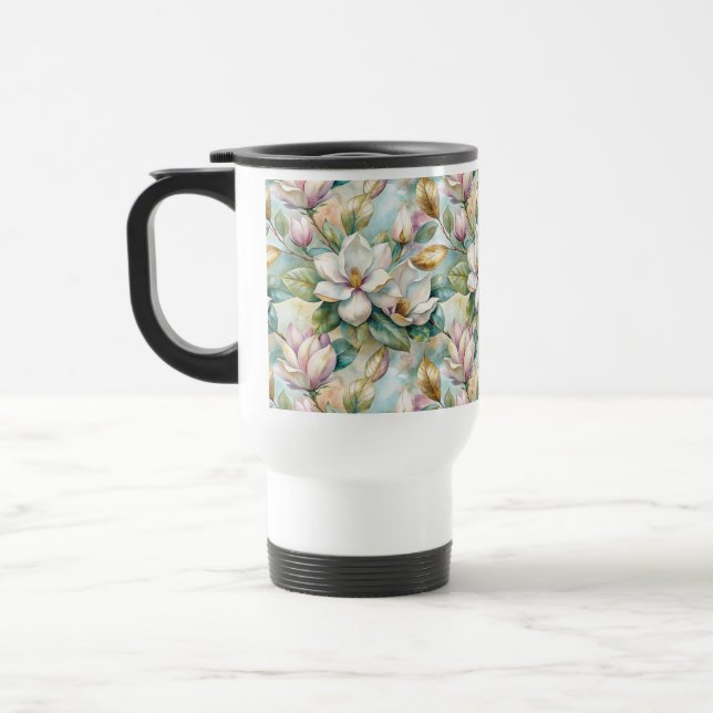 Taza De Viaje Pattern Elegant Magnolias (Izquierda)