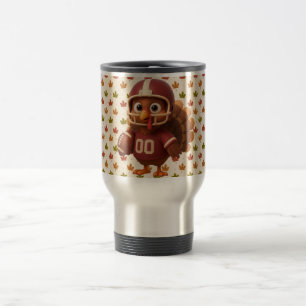 Taza De Viaje Pavo de fútbol del día de Acción de Gracias adorab