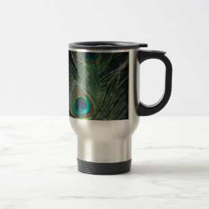 Taza De Viaje Pavo real negro del arco iris