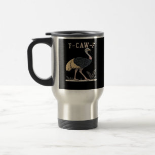 Taza De Viaje Payaso F-Caw-F Avestruz F-Caw-F Gallo Pájaro Cuerv