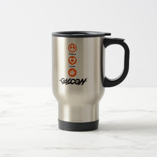 Taza De Viaje Paz, amor, Galcon (Derecha)