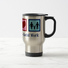 Taza De Viaje Paz Amor Trabajo Social