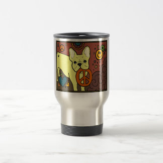Taza De Viaje Paz del bulldog francés