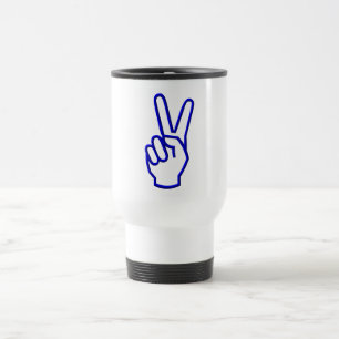 Taza De Viaje Paz o V por victoria