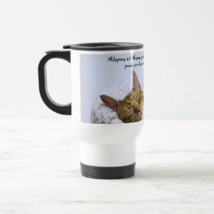 Taza De Viaje Paz Que Pasa Todo... Gato Mug Viaje -