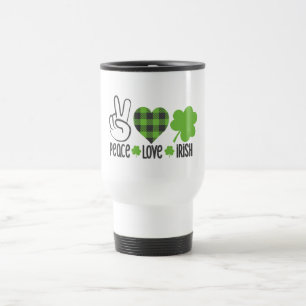 Taza De Viaje Peace Love Irish-60682
