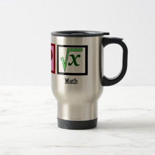 Taza De Viaje Peace Love Math
