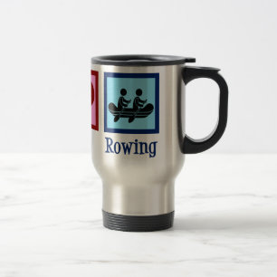 Taza De Viaje Peace Love Rowing - Equipo Cute Crew