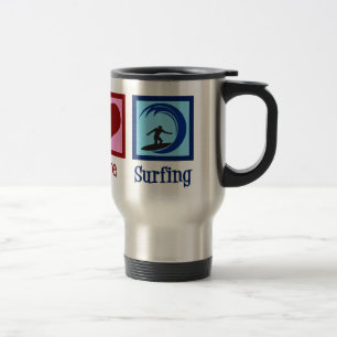 Taza De Viaje Peace Love Surfing