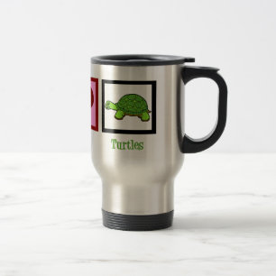 Taza De Viaje Peace Love Turtles