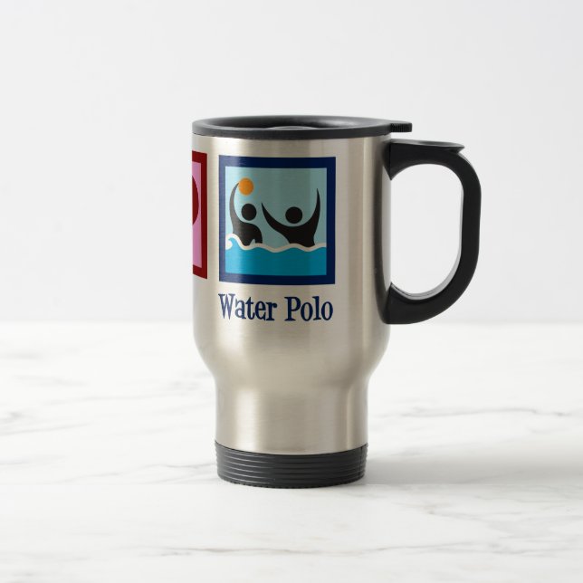 Taza De Viaje Peace Love Water Polo (Derecha)
