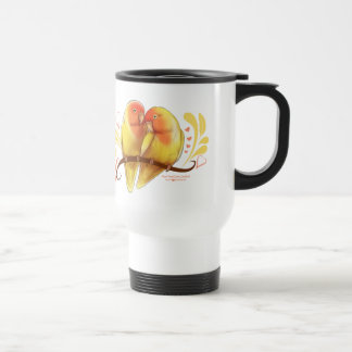 Taza De Viaje Peach Faced Lutino Lovebirds
