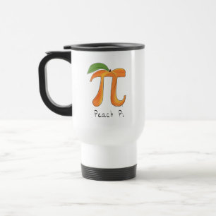 Taza De Viaje Peach Pi Cute Math Pi Day Coffee Travel Mug